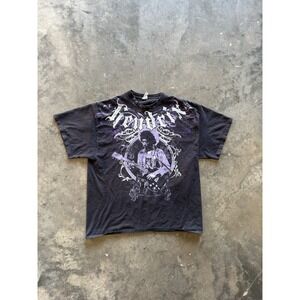 Y2K All Over Print Jimi Hendrix Shirt